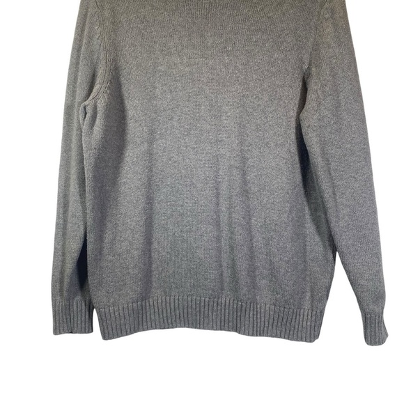 Croft & Barrow Men's size Large Gray crew neck knit sweater long sleeve pull on - Picture 4 of 7